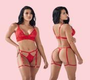 Conjunto Lenceria Eloisa Lerot Rojo