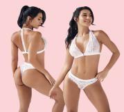 Conjunto Lenceria Niza Lerot Blanco