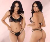 Conjunto Lenceria Lia Negro SM