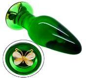 Plug Anal de Vidrio Butterfly Verde